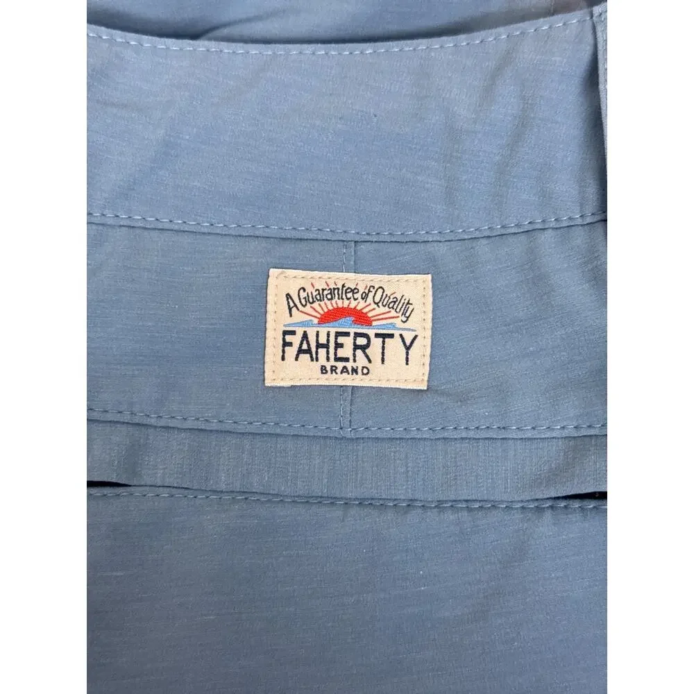 Faherty All Day Shorts 33 Mens Blue 9